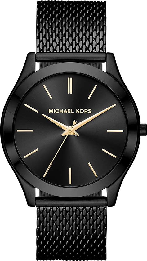 michael kors oversized runway watch black|Michael Kors black runway watch.